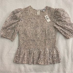 Express Polka Dot Babydoll Top